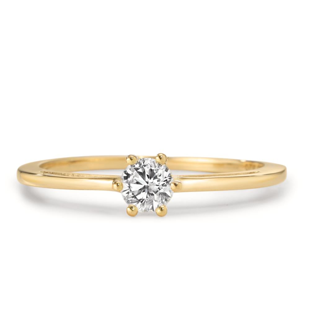 Solitaire ring 750/18K guld Diamond Lab dyrket 0.20 ct, w-si