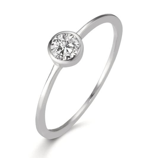 Solitaire ring 750/18K hvidguld Diamond Lab dyrket 0.20 ct Ø4.5 mm