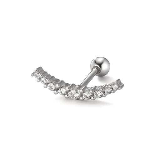 Piercing Sølv Zirconia 9 Sten rhodineret