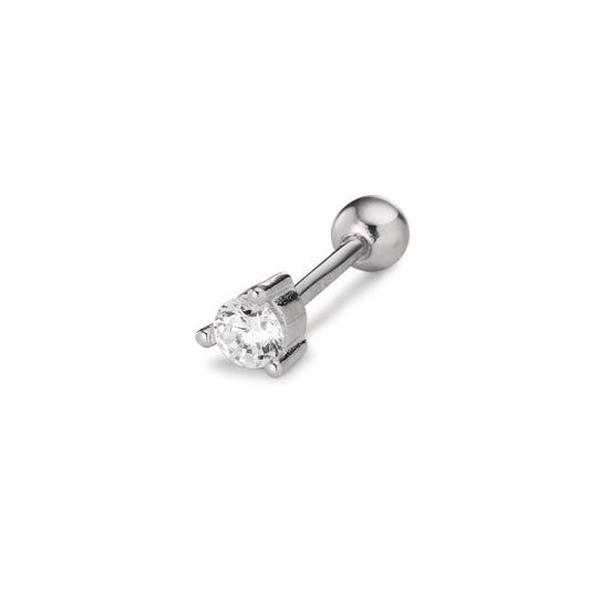 Piercing Sølv Zirconia rhodineret Ø3.5 mm