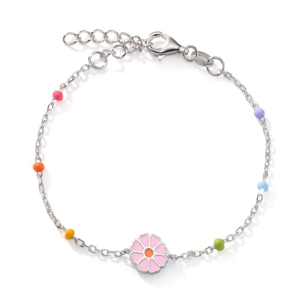 Armbånd Sølv Zirconia rhodineret Blomst 14-16.5 cm