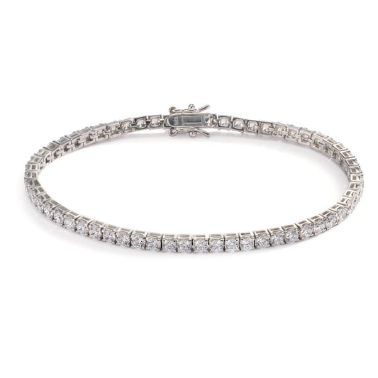 Armbånd Sølv Zirconia 56 Sten rhodineret 19 cm