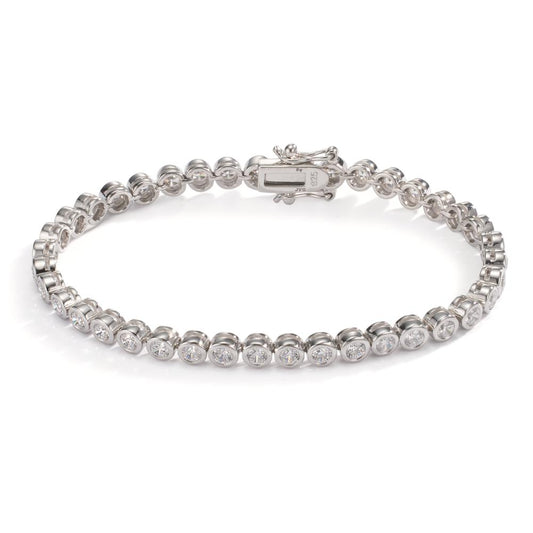 Armbånd Sølv Zirconia 39 Sten rhodineret 18 cm