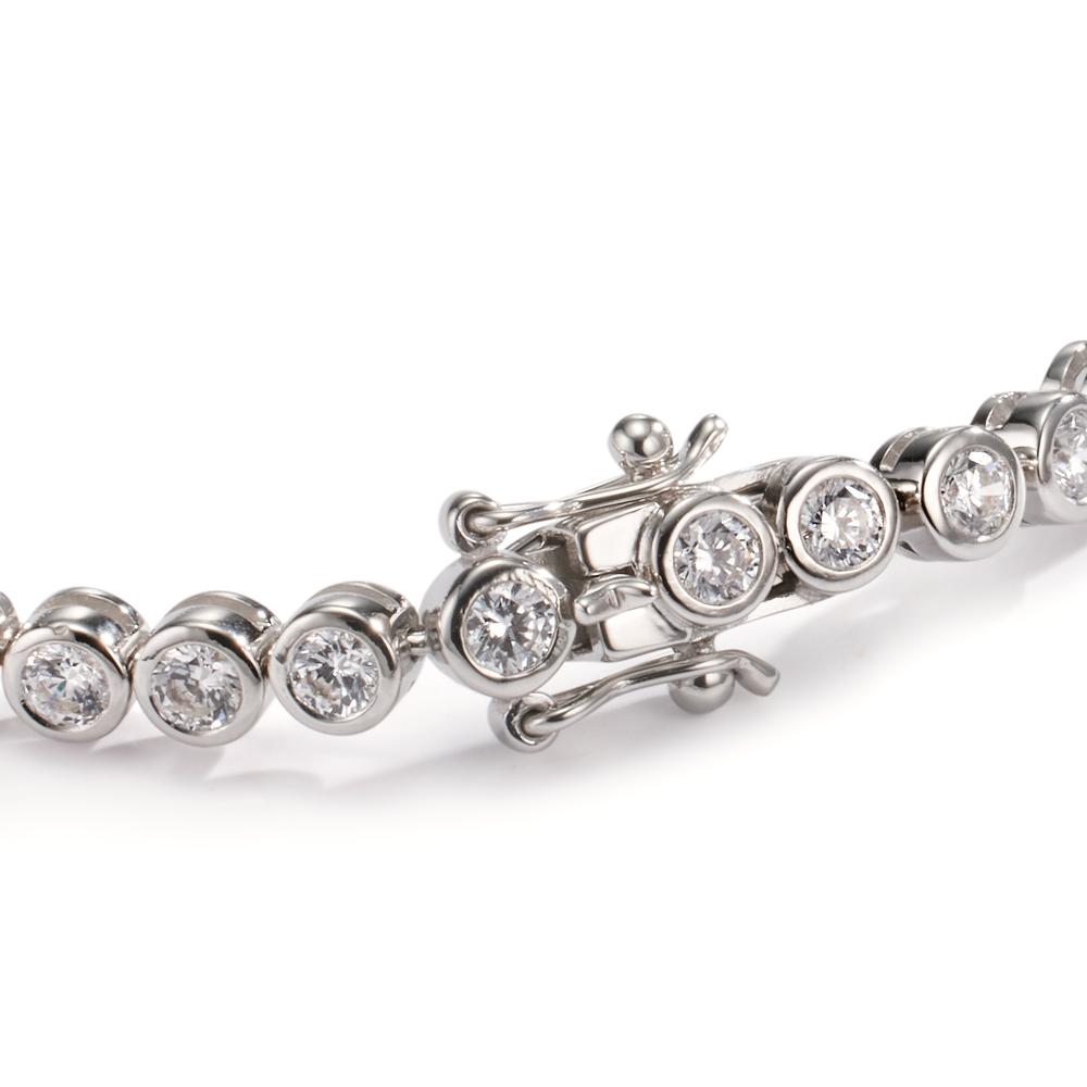 Armbånd Sølv Zirconia 39 Sten rhodineret 18 cm