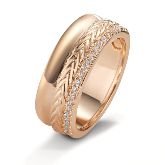 Ringe Bronze Zirconia gul forgyldt