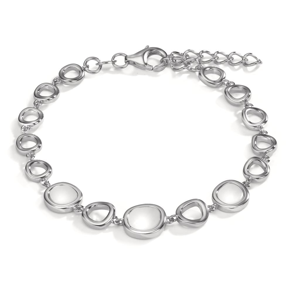 Armbånd Sølv rhodineret Perlemor 16-19 cm