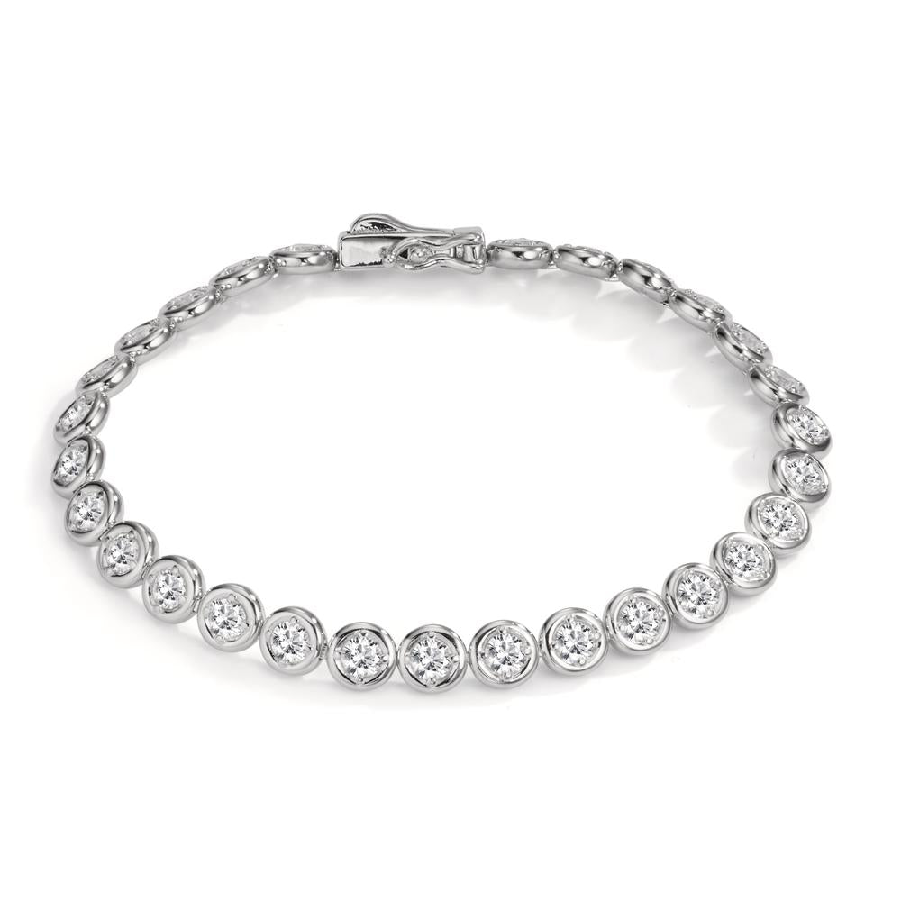 Armbånd Sølv Zirconia 30 Sten rhodineret 18 cm