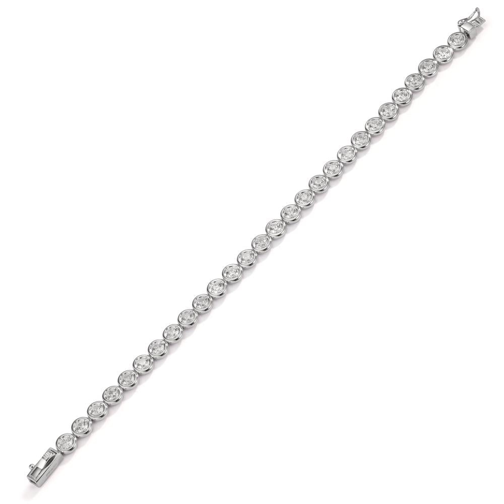 Armbånd Sølv Zirconia 30 Sten rhodineret 18 cm