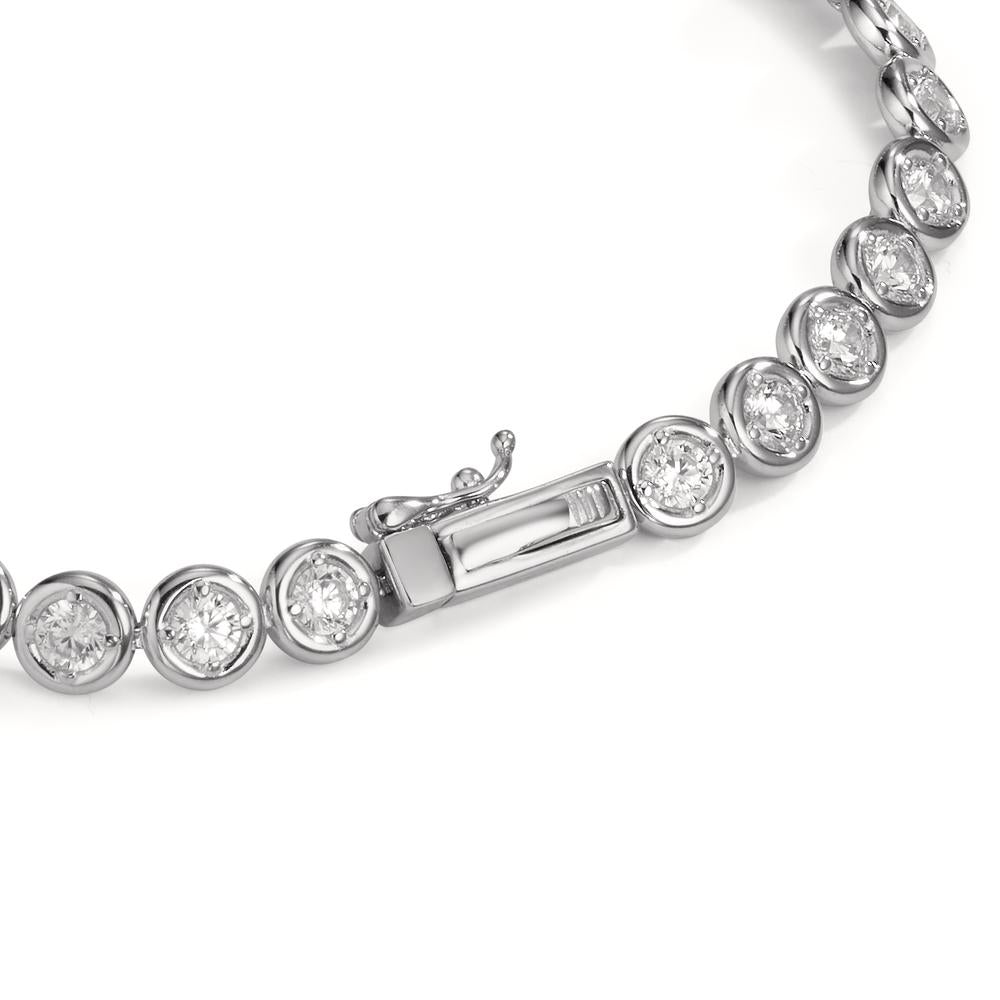 Armbånd Sølv Zirconia 30 Sten rhodineret 18 cm